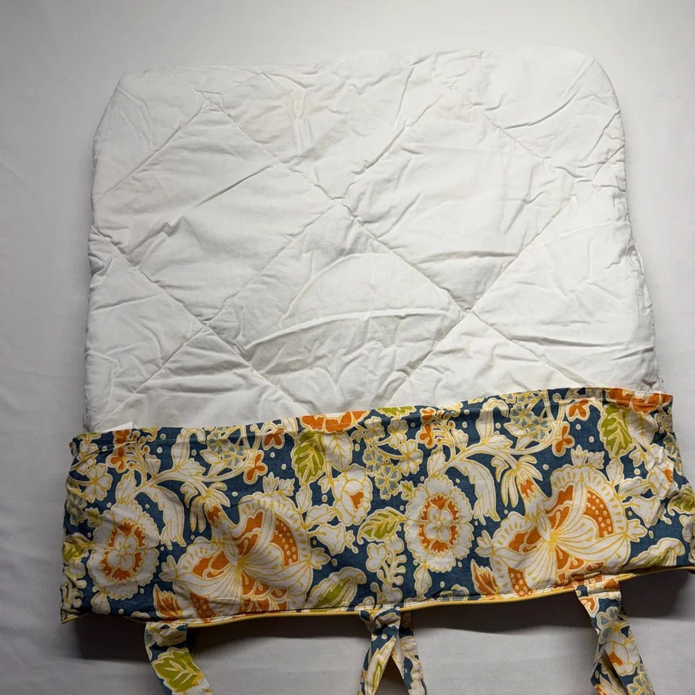Pottery Barn Maggie Floral Euro Sham Pair Blue Orange Cottage‎ Grandmillennial